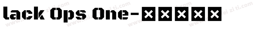 lack Ops One字体转换